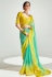 Sea green organza saree with blouse 2234