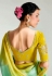Sea green organza saree with blouse 2234