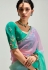 Sea green organza half n half saree 2237