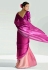 Purple organza saree with blouse 2238