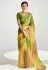 Mehndi organza half n half saree 2239