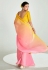 Pink organza half n half saree 2241