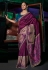 Purple silk saree with blouse 7301