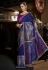 Blue silk saree with blouse 7305