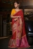 Red silk saree with blouse 7304