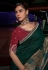 Green silk saree with blouse 7302