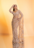 Bollywood model beige sequins net party wear saree