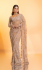 Bollywood model beige sequins net party wear saree