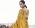 Yellow and Beige Tissue silk jacquard embroidered wedding saree 8604
