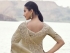 Beige Tissue silk jacquard half n half embroidered wedding saree 8602