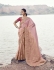 Peach Tissue silk jacquard embroidered wedding saree 8608