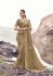 Beige Gold Banarasi silk jacquard embroidered wedding saree 8610