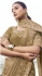 Beige Gold Banarasi silk jacquard embroidered wedding saree 8610