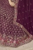 Maroon georgette a line sequinsembroidered lehenga choli 5334b