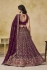 Maroon georgette a line sequinsembroidered lehenga choli 5334b