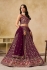 Maroon georgette a line sequinsembroidered lehenga choli 5334b