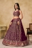 Maroon georgette a line sequinsembroidered lehenga choli 5334b