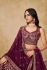 Maroon georgette a line sequinsembroidered lehenga choli 5334b