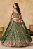 Green georgette a line sequinsembroidered lehenga choli 5334C