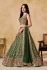 Green georgette a line sequinsembroidered lehenga choli 5334C