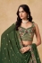 Green georgette a line sequinsembroidered lehenga choli 5334C