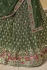 Green georgette a line sequinsembroidered lehenga choli 5334C