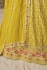 Yellow georgette a line sequinsembroidered lehenga choli 5334D