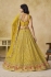 Yellow georgette a line sequinsembroidered lehenga choli 5334D