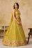 Yellow georgette a line sequinsembroidered lehenga choli 5334D