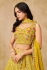 Yellow georgette a line sequinsembroidered lehenga choli 5334D