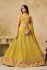 Yellow georgette a line sequinsembroidered lehenga choli 5334D