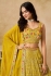 Yellow georgette a line sequinsembroidered lehenga choli 5334D