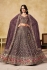 Light Purple georgette a line sequinsembroidered lehenga choli 5334E