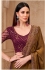 Deep Gold and Maroon twinkle satin silk embroidered saree with blouse 32015