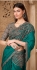Rama green and Grey twinkle satin silk embroidered saree with blouse 32002