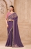 Purple and rose Soft Sparkle georgette embroidered saree with blouse 32012