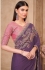 Purple and rose Soft Sparkle georgette embroidered saree with blouse 32012