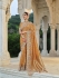 Pure smooth zari silk Mustard embroidered saree with blouse 8108