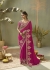 Rani Pink color bamber silk embroidered gota patti work saree with blouse 8102