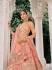 Coral Peach Ziraf Viscous Silk sembroidered wedding lehenga choli 7915
