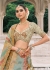 Beige and green Ziraf Viscous Silk sembroidered wedding lehenga choli 7910