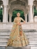 Beige and green Ziraf Viscous Silk sembroidered wedding lehenga choli 7910