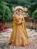 Mustard Yellow Tissue Zari sembroidered wedding lehenga choli 7904