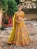 Mustard Yellow Tissue Zari sembroidered wedding lehenga choli 7904