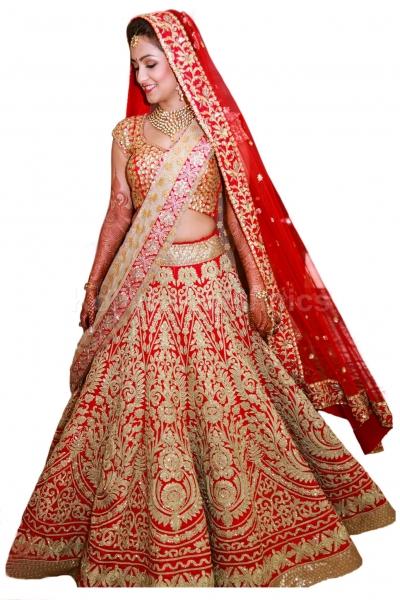 indian bridal lehenga red colour