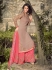 Beige and pink georgette party wear palazzo kameez