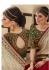 White red and green designer party wear saree