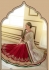 White red and green designer party wear saree