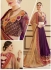 Cream and purple designer party wear saree