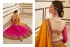 Yellow and pink designer party wear saree